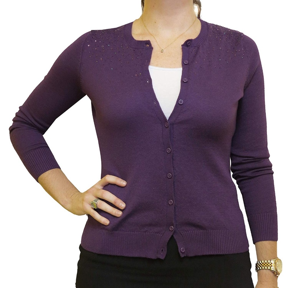 Central Park West New York Sequin/Beaded Sweater Size Small